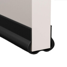 Soundproof Door Draft Stopper PVC Under Door Seal Strip for Noise Reduction and Draft Blocking Black