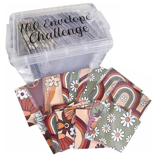 100 Envelopes Money Saving Challenge Budget Planning Handbook Mastering the Progress with Storage Box for Repay E