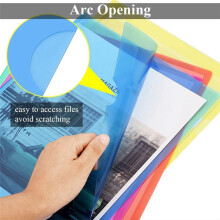 50Pcs Plastic Folders A4 Sleeves Wallets for Protection Files with Top & Side Open Sleeves for A4 Paper Work Office