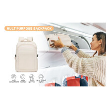 Laptop Backpack Women Women's Travel Backpack- Anti-Theft, USB Charging Port, Water-Resistant College Bookbag
