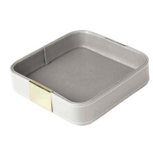 Vassoio Portaoggetti da Scrivania nel Pelle Vassoio Organizer Catchall per Tavolo da Ingresso per Contenere Gioielli, Orologi, Telefoni, Portafogli,