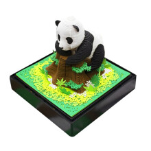 3D Panda Calendar 2024 Paper Carving Art with Light Piece Calendar 2024 for DIY Gifts Desktop Decoration