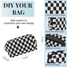 6 Piezas Bolsa de Maquillaje a Cuadros Bolsa de CosméTicos Bolsa de Maquillaje a Granel Personalizar Bolsa de Aseo de Viaje Organizador Lindos