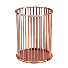 Pen Holder, Mesh Pencil Pen Holder Cup, for Desk Office Pen Organizer,Rose Gold Round Pencil Holder