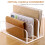 3 Compartments Mail Organizer Letter Holder for Desk ,Vertical Letter Holder,File Sorter Acrylic Desk Organizer 3