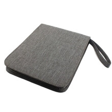 Pen Container Bag Capacity Fountain Pencil Case 24 Slots Zipper Multifunctional Canvas Writing Holder Supplies Gray