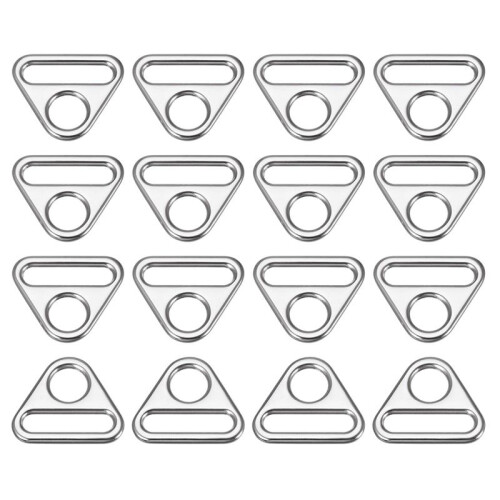 Triangle Buckle Adjuster, Triangular D Ring Adjustment with Rod Swivel Clamp for Webbing School Bag Strap Webbing B