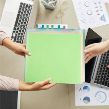 24 Stuks Plakboekpapier Opbergorganizer, 12X13 Inch Doorzichtige Plakboekpapier Organizer met 100 Stuks Kleverige Indextabbladen