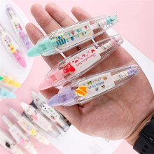 12 Stuks Decoratieve Tape Pen, Druktype Decoratieve Pen Correctie Tape Pen Dier Wit Uit Tape Tape Roller Pen