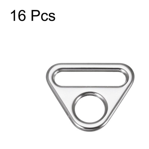 Triangle Buckle Adjuster, Triangular D Ring Adjustment with Rod Swivel Clamp for Webbing School Bag Strap Webbing A 2