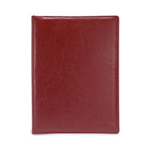 A4 PU Padfolio File Folder Portfolio Business Document Holder Metal Clipboard Pad Document Organizer Holder, D
