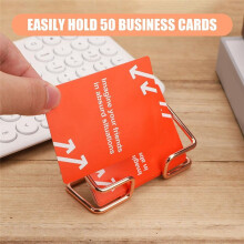 6PCS Business Card Holder for Desk, Small Metal Business Card Holder Stand for Office Desktop for Women and Men