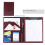 A4 PU Padfolio File Folder Portfolio Business Document Holder Metal Clipboard Pad Document Organizer Holder, D 3