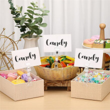 100 Pcs Double Sided Logo Clip Logo Display Clip Logo Holder for Label Clothing Business Card Retail