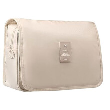 Hanging Toiletry Bag, Toiletry Bag, Waterproof Large Capacity Travel Size Toiletries, Makeup Organizer Bag Creamy White