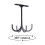 1pcs 360-Degree Rotating Key Rack Under Cabinet Banana Hook Fruit Preservation Bracket Metal Iron Black Mug Cup Hook 2