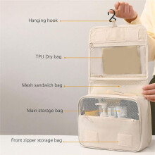 Hanging Toiletry Bag, Toiletry Bag, Waterproof Large Capacity Travel Size Toiletries, Makeup Organizer Bag Navy