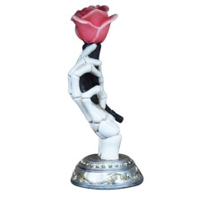 Lighted Gothic Halloween Hand Holding Rose Decoration for Day of the Dead, Goth Valentine'S Gift
