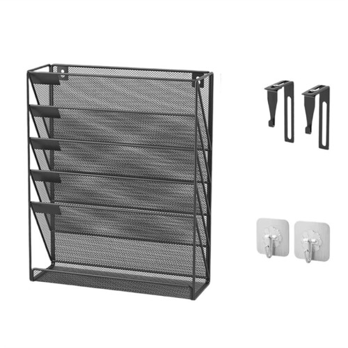 Wall File Organizer, File Rack Wall Mounted Mail Organizer Magazine Rack Sorter for Home Office Organization