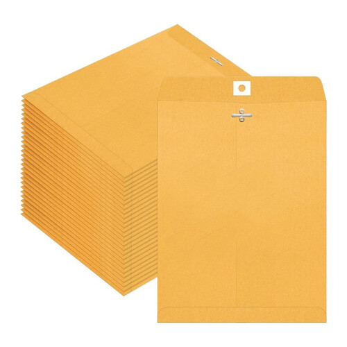 Envelopes com Fecho de 9 X 12 Polegadas, 100 Unidades - Envelopes  com Fecho de Fecho - para Casa, Escritório, Empresa ou Escola