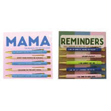 Herinnering voor Dagelijkse Mantra-Pennen, MAMA-Pennen, Grappige Weekpennen, Fijne Punt Gladde Schrijfpennen 2Set
