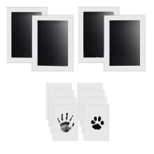 Paw Print Kit for Dog Cats, 4 Inkless Print Pads, 8 Imprint Cards, Nose Print Stamp Pad for Dogs, Touch Footprint Kit
