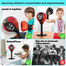 Desktop Punching Bag, Stress Buster with Suction Cup for Office Table and Counters for Kids Coworkers and Friends,B