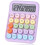 Mechanical Pushbutton Calculator, 12 Digit LCD Display,  Buttons Easy to Press, Colorful Candy Calculator 1