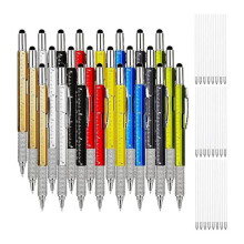 24 Stylos Ă Outils Multi-Outils 6 en 1 et 24 Recharges D'Encre, Tournevis Gadget, Stylos Cadeaux