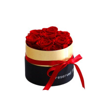Romantic Level A Eternal Rose in Box Gifts Wife Real Rose Preserved Flower Gift Set Home Decor Valentines Day Wedding-C