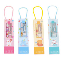 BäSta Skolans Brevpappersset - Kawaii-Kit (Penna 2 St, Suddgummi, VäSsare, Linjal) - Kompletta TillbehöR