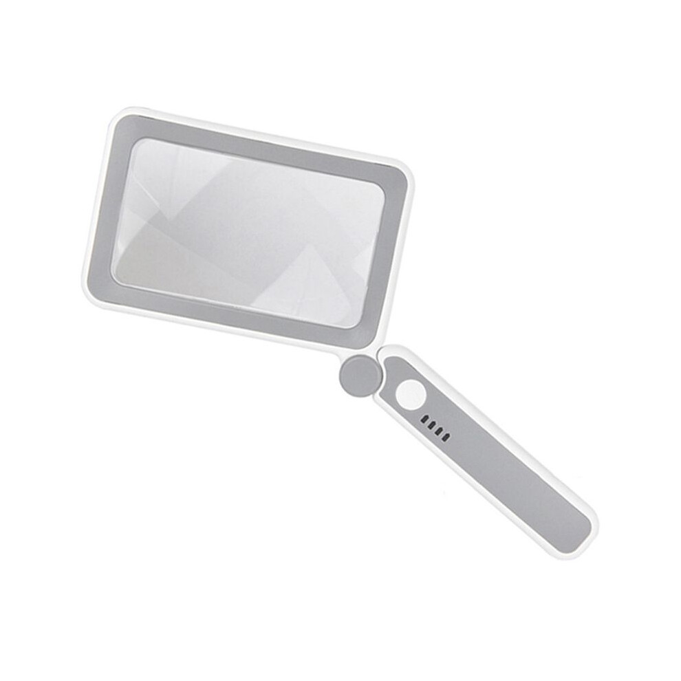 Tauoh Lighted Magnifier For Close Work Reading 3.5X Folding Handheld Led Illuminated Rectangular Magnifier