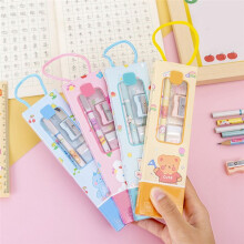 Best School Stationery Set - Kawaii Kit (Pencil 2Pcs, Eraser, Sharpener,Ruler) - Complete Supplies
