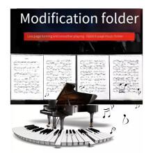 6 Page Expansion Sheet Music Folder , Piano Score Folder,Fits Letter Size A4, Collapsible Choir Folder Black 3PCS