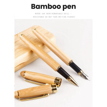 Papeterie en Bois de Bambou éTudiants Bureau D'Affaires Stylo à Bille et BoîTe-Cadeau éLéGant Fantaisie Jolis Stylos Ensemble de Stylos Cadeaux