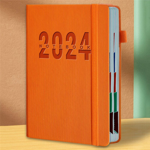 2024 Planning Notebook Plan Chinese Internal Page Notebook 365 Day Plan Calendar Schedule School Diary Book- 2