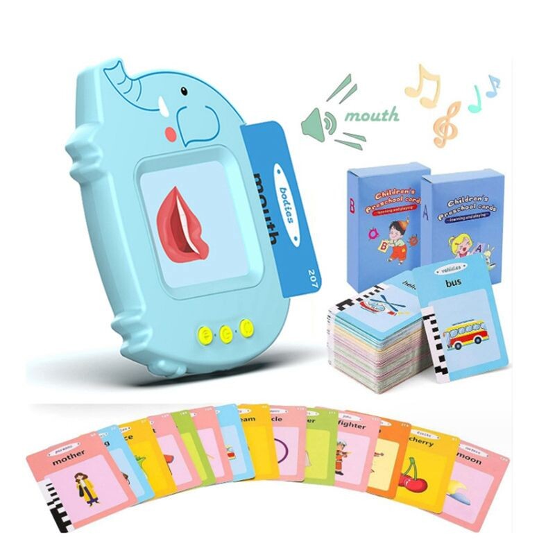 Flash Cards English German French Children's Educational Audio Elephant ...
