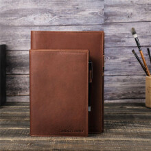 Retro Leather Book Cover Sleeve Protector with Pen Holder Business Notepad Notebook Book Case Office School Supplies B5