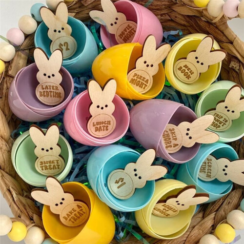 Easter Tokens Easter Reward Tokens, Wooden Egg Prize Sets A 1