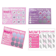 4 Set of Mothers Day Gift, Gift for Mum, Mothers Day Scratch Card, Mothers Day Card, Scratch Card for Mum, Gift for Her