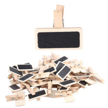 50 Svart Tavla Trä Meddelande Skiffer Rektangel KläMma Clip Panel Kort Anteckningar Etikett MäRke Pris Plats Nummer Tabell