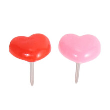 50 PCS Heart Push Pins, Red Bulletin Boards Thumb Tacks, Cute Wall Tacks Decorative for Cork Board Home and Office