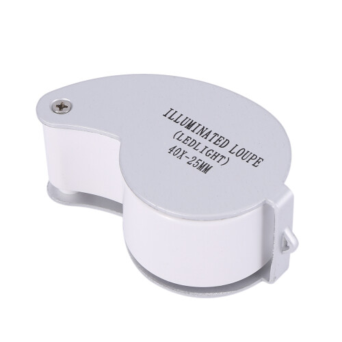 40 X 25mm Lente de Cristal Lupa con LED 2