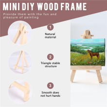24 Pack Wood Display Easel Wood Easels Set For Paintings Small Acrylics Oil Projects