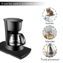 Kitchen Caddy Sliding Coffee Tray Mat,12 Inch Under Cabinet Appliance Coffee Maker Toaster Countertop Storage Moving Slider With Smooth Rolling Wheels