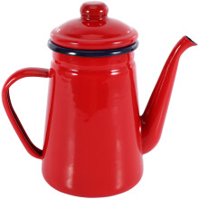 1.1L Emaille Kaffee Kanne Hand Tee Wasserkocher Induktion Herd Gasherd Universal Rot