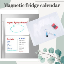 Magnetic Dry Erase Whiteboard Calendar For Refrigerator with 3 Pens and Large Eraser,For Notes Weekly Planning Drawing