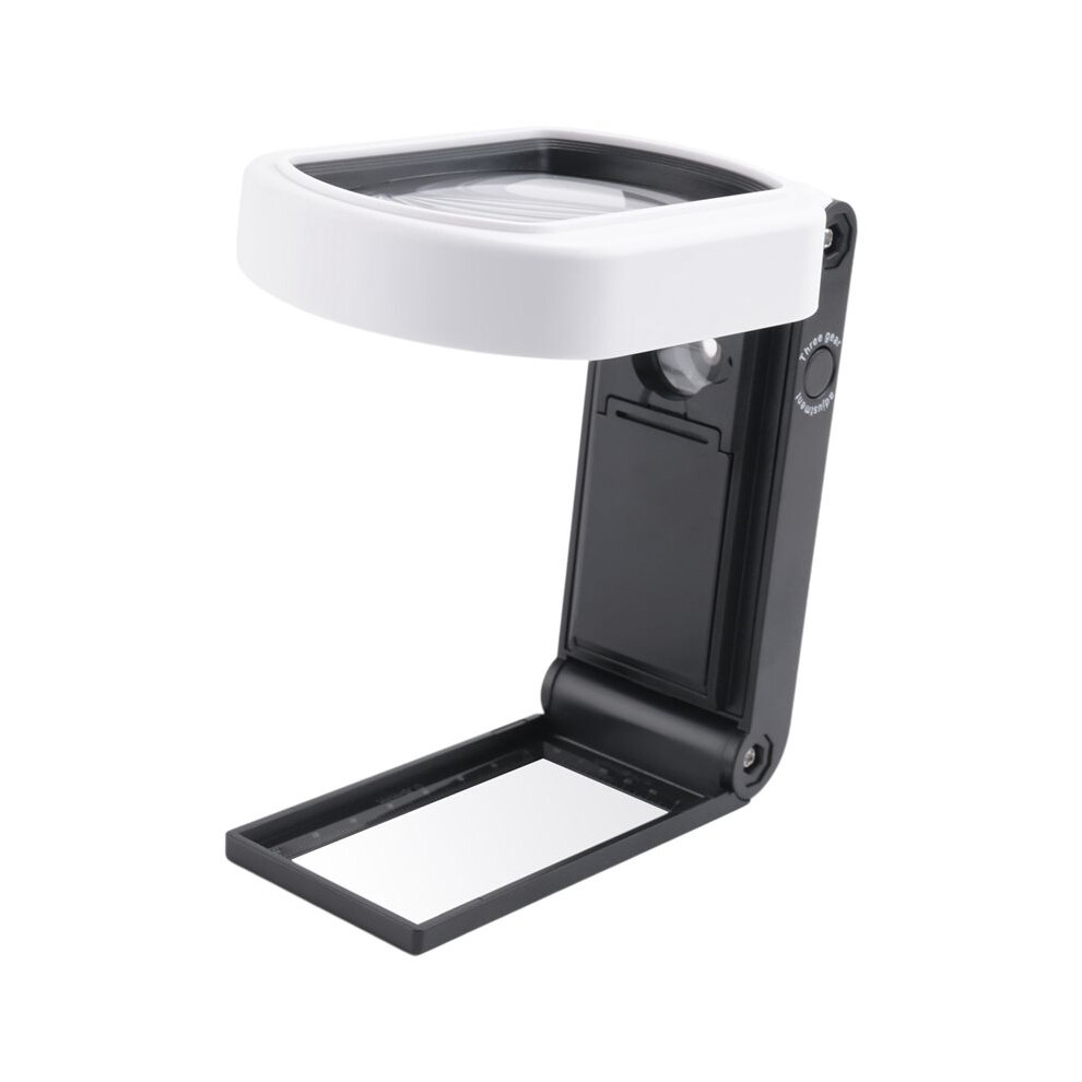 Magnifying Glass with Light, 25X 10X Rechargeable Handheld and Standing Magnifier for Reading, Inspection, Jewelry