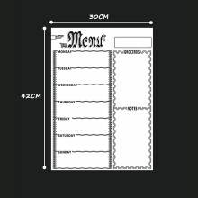 A3 Magnetic Whiteboard Sheet for Kitchen Fridge Multipurpose Fridge Weekly White Board Calendar for Menu Planning with 8 Pen(White)