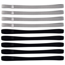 9 Pcs Thick Non-Slip Elastic Sport Headbands Hair Headbands,Exercise Hair and Sweatbands for Women and Men(Black, Grey)